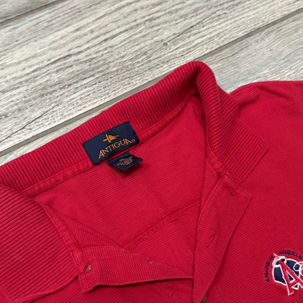 Antigua Angels VTG 2002 world championship red short sleeve men xl polo